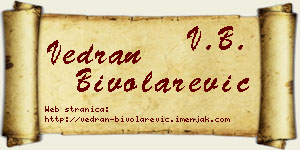 Vedran Bivolarević vizit kartica
